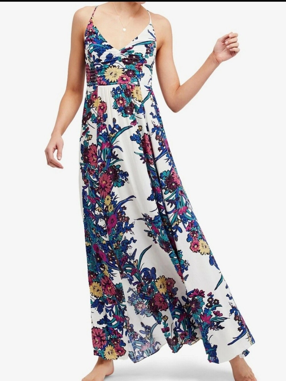 Free People "Through the Vine" Floral Maxi Dress - Large